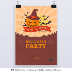 Halloween party poster.