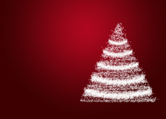 Fondo navideño con pino brillante.