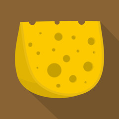 Cheese icon, flat style