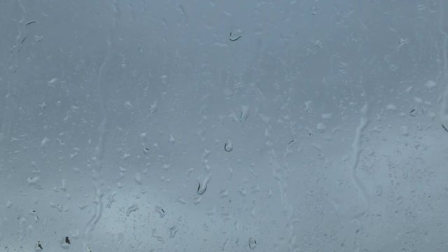 Rain drops on the glass