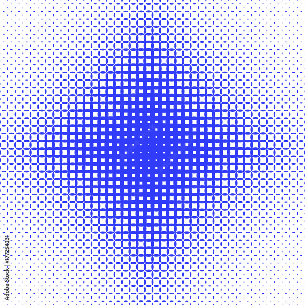 Poster abstract symmetrical halftone ellipse grid pattern background - vector graphic design from ellipses 