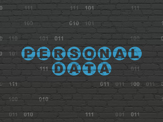 Data concept: Personal Data on wall background