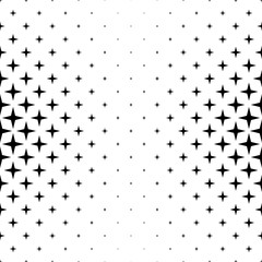 Black and white star pattern - abstract vector background graphic from geometric shapes