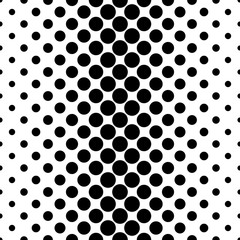 Abstract monochrome dot pattern - geometrical halftone vector background design from circles