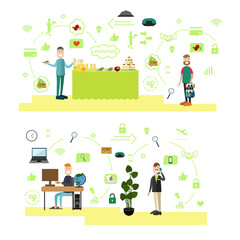 Hotel people vector illustration in flat style