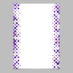 Page template design from purple diagonal rounded square pattern - vector illustration for brochures, cards