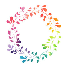 floral wreath isolated on white