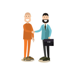 Law court people vector illustration in flat style