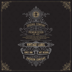 Old vintage card with floral ornament - vector