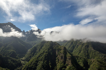 Pico do Arieiro seen from Balcoes Viewpoint, Ribeiro Firo, Madeira, Portugal