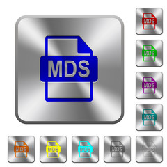 MDS file format rounded square steel buttons
