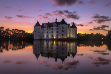 Sonnenuntergang, Wasserschloss Glücksburg