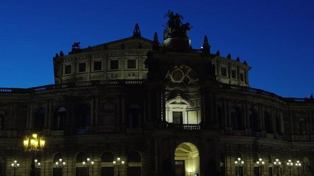 Semperoper, opera house of the Saechsische Staatsoper Dresden (Saxon State Opera), concert hall, Dresden. Saxony, Germany., Jul 2017