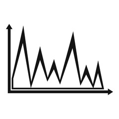 Finance graph icon vector simple