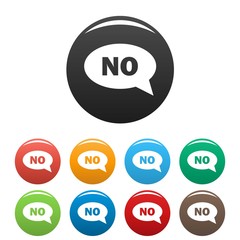 No icons set vector simple