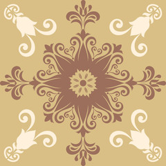 Islamic pattern. Arabic geometric pattern, east ornament, indian ornament, persian motif. Texture can be used for wallpaper, ceramic tiles, pattern fills, web page background.   