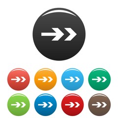 Arrow icons set simple