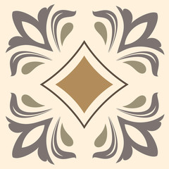 Arabic style tiles for wall and floor. Modern decor of the traditional encaustic technique. Ceramic decorative tiles.