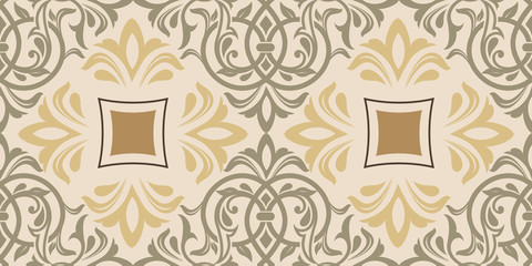 Flowers pattern vector with ceramic print. Background with portuguese azulejo, mexican talavera, spanish, italian majolica motifs.