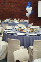 Preparation for a banquet.