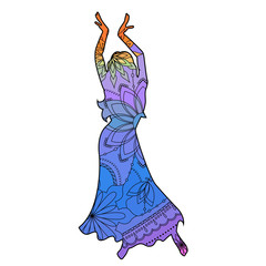 Oriental dancer with transition colors