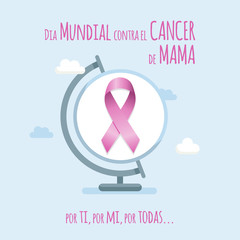 Breast cancer awareness poster in spanish