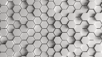 Fotobehang Green honeycomb Hexagon © paul