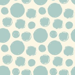 Seamless pattern with hand painted ink circles