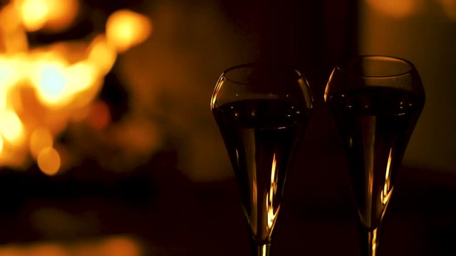champagne au coin du feu