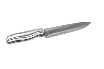 Stainless steel knife used for cutting. image isolated and white background. ( clipping path )