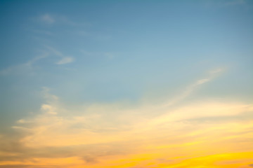 colorful sky in sunset background