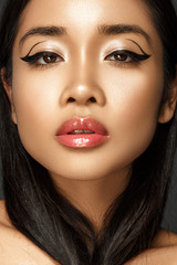 Beautiful portrait of asian woman with glamour make up and hairstyle. - 177268256