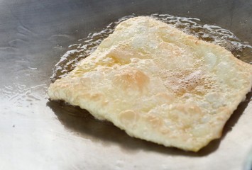 Making of dessert sweet roti
