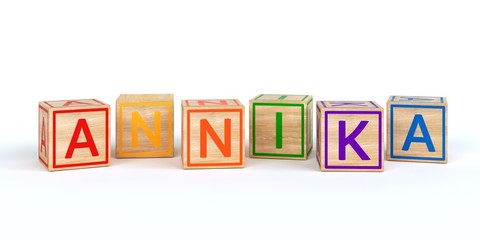 Name Annika bunte Würfel