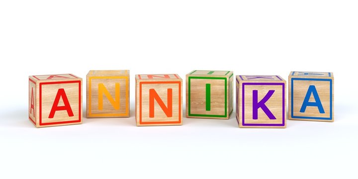 Name Annika bunte W&uuml;rfel