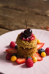 Healthy breakfast in a plate