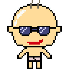 Fototapeta premium vector pixel art baby