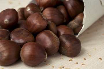 chestnuts in a paper cone