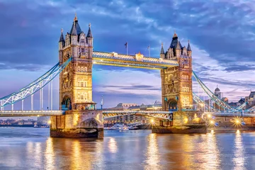 Foto op Plexiglas London Tower Bridge & 39 s nachts © refresh(PIX)