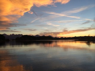 Sonnenuntergang am Illasbergsee/Allgäu