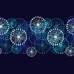 Seamless background with decorative snowflakes. Winter pattern. Textile rapport.