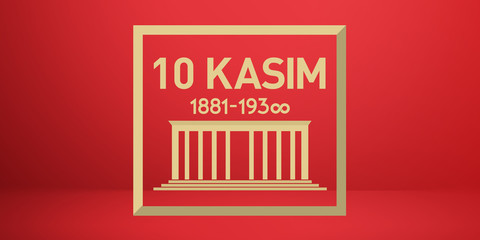 November 10, The founder of the Republic of Turkey M. K. Ataturk's death anniversary. English: November 10, 1881-1938. Turkish Flag, portrait and Mausoleum of M.K. Ataturk.