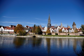 ulm, stadt, stadtmauer, mittelalter, befestigung, turm, münster, bauwerk, architektur, geschichte,...