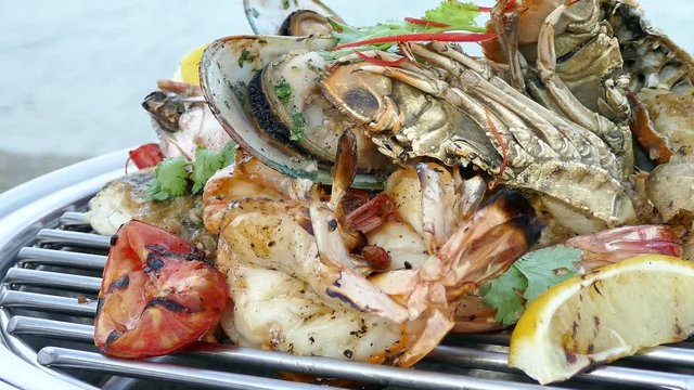 Grilled seafood
