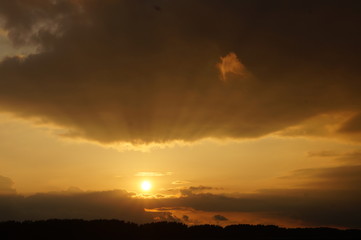 Fototapeta premium sunset#sun#sky#clouds#nature