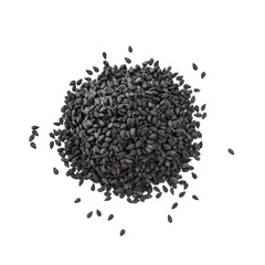 Black sesame isolated on white