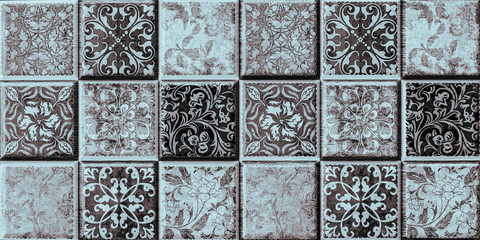 abstract mosaic pattern, smooth ceramic tile