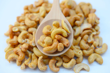 Roasted cashews. Organic roasted cashews
