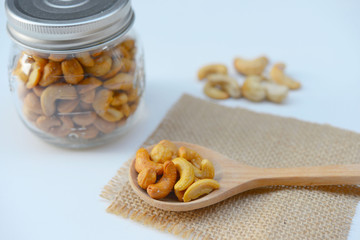 Roasted cashews. Organic roasted cashews
