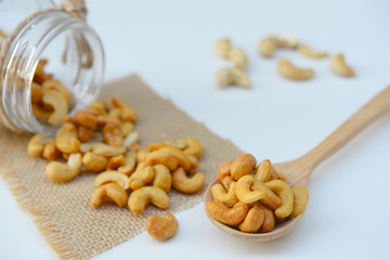 Roasted cashews. Organic roasted cashews
